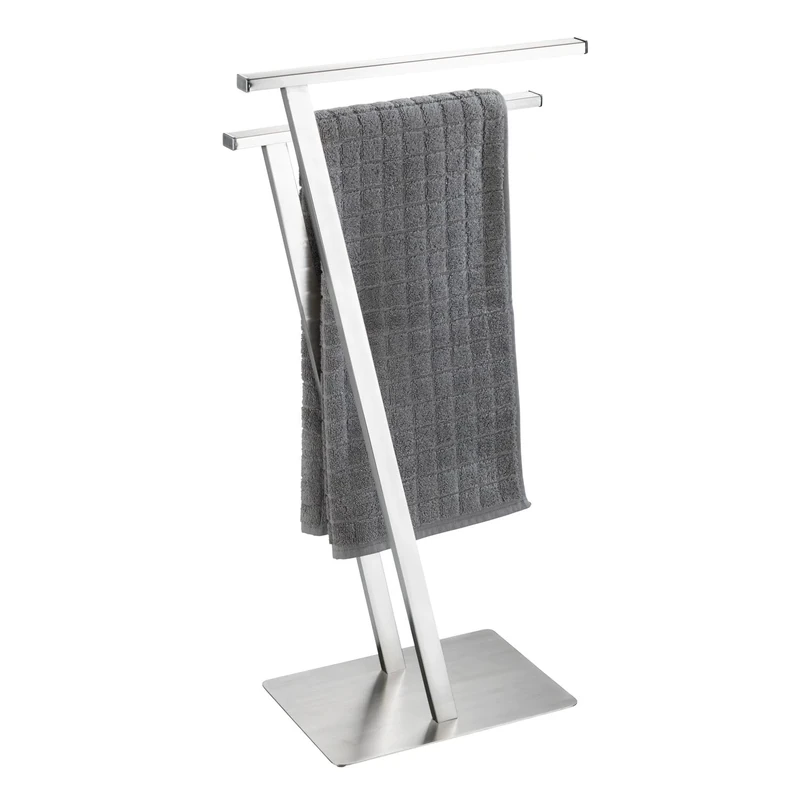 WENKO Lirio Towel Rail Stainless Steel Matt, 20 x 76.5 x 40 cm