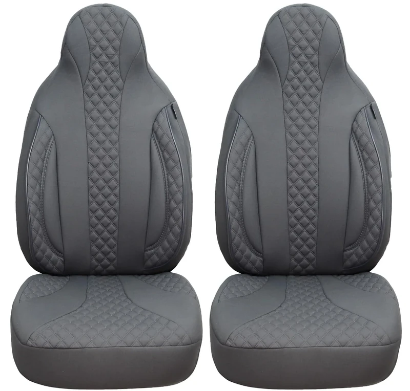 BREMER SITZBEZÜGE Measure Pilot Car Seat Covers Compatible with Chevrolet Malibu Driver & Passenger from 1978-1982 / Car Seat Covers Protective Cover Set Car Seat Covers Pack of 2 in Grey