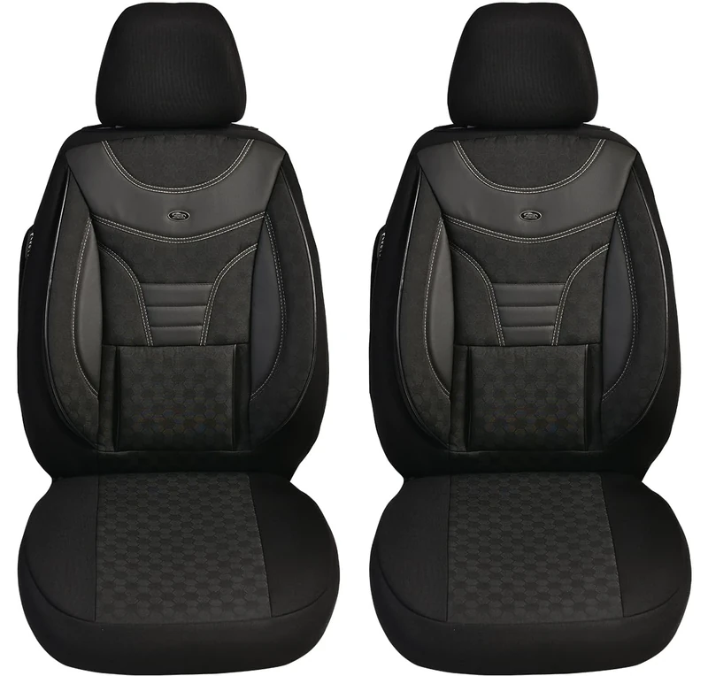 BREMER SITZBEZÜGE Seat Covers for Car Seats Compatible with Toyota Corolla E14 2014-2018 Driver and Passenger Seat Protector Seat Cover FB:910 (Black)
