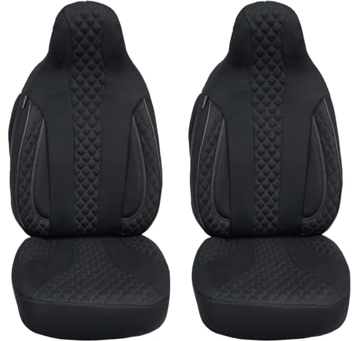 BREMER SITZBEZÜGE Measure Pilot Car Seat Covers Compatible with Mercedes GLS X166 Driver & Passenger from 2012-2018 / Car Seat Covers Protective Cover Set Car Seat Covers Pack of 2 in Black