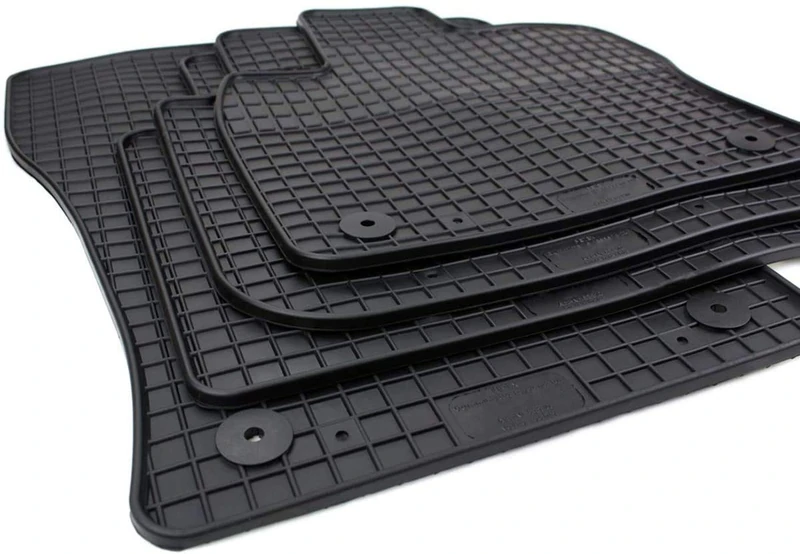 PETEX 82210 Rubber Car Floor Mats for Tarraco from 43497, Black Set of 4