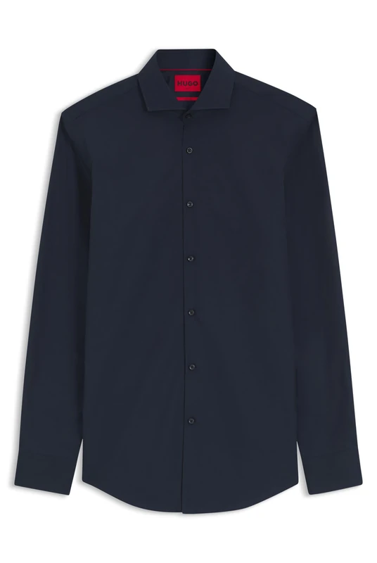 HUGO Slim-fit Hemd Aus Baumwolle Mit Cutaway-Kragen