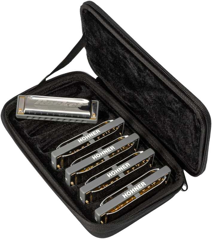 Hohner Progressive Rocket Harmonica 5 Pack C G A D Bb Major - M20135XP