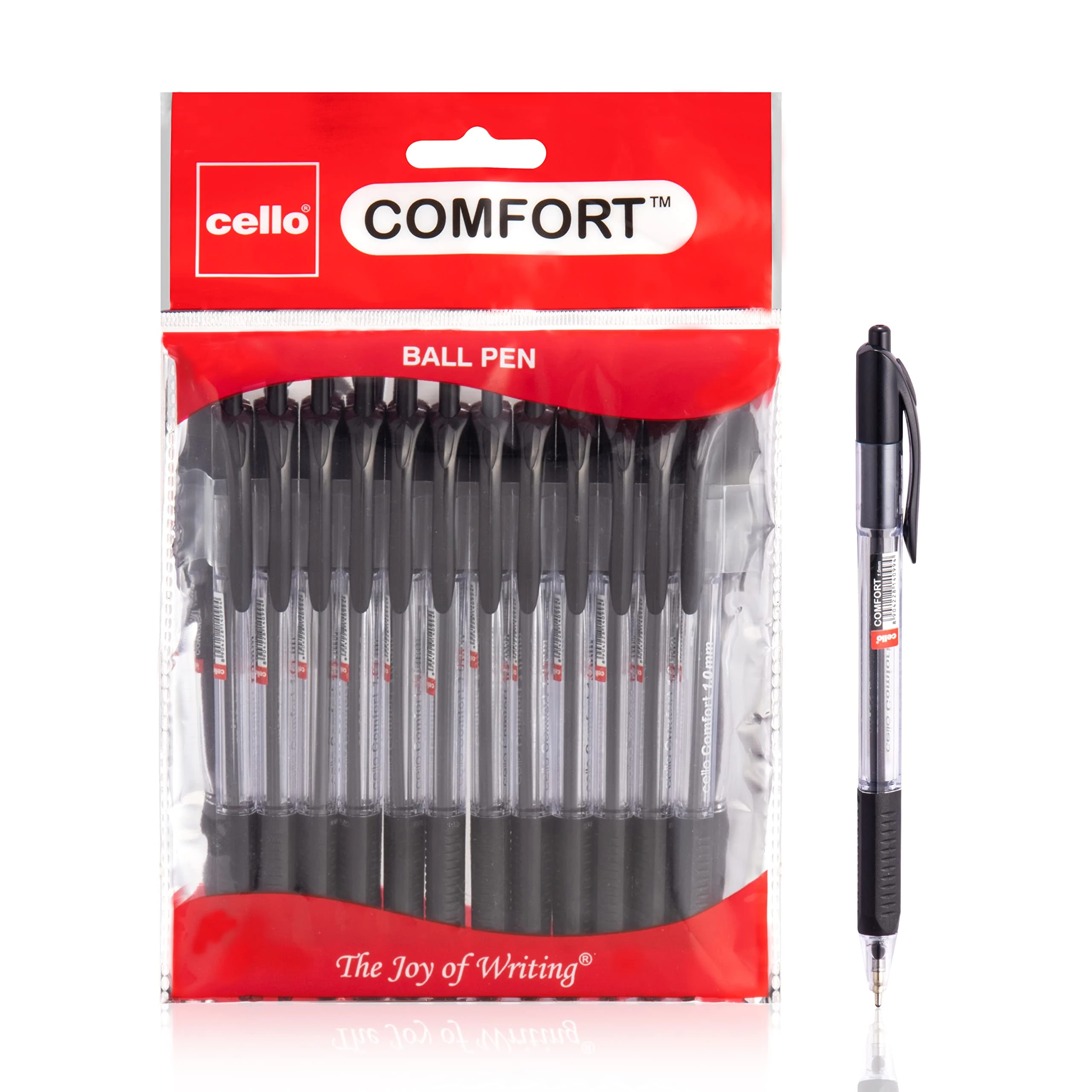 Cello Ballpoint Black Pens, Pack of 24 (1.0mm) Medium Point Retractable, Coloured pens Ball Point Black Ink biro Pens; Ideal for Office supplies, School Stationary supplies