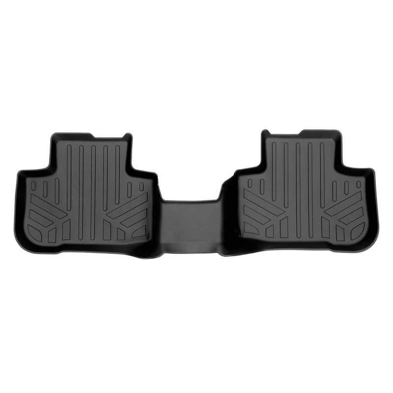 SMARTLINER All Weather Custom Fit Floor Mats 2nd Row Liner Black for 2018-2020 BMW X3 / 2019-2021 BMW X4