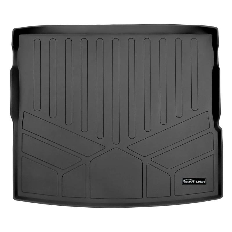 SMARTLINER All Weather Custom Fit Cargo Liner Trunk Floor Mat Black for 2016-2021 BMW X1 Cargo Fits Without Spare Tire - Image 1