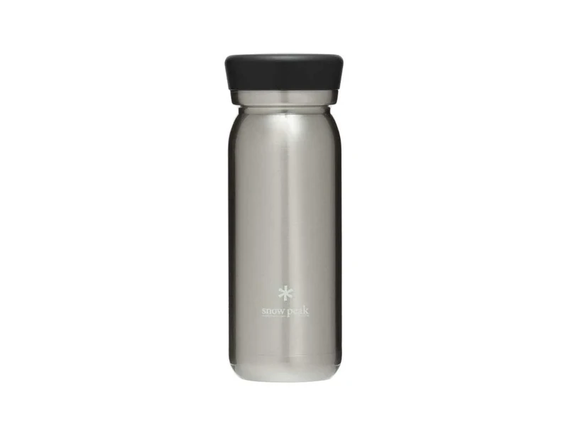 Snow Peak Milk Stainless Steel Vacuum Drink Bottle, 500ml, Silver, Lightweight Double-Walled Insulated Drink Bottle for hot and Cold Drinks, for Every Day use