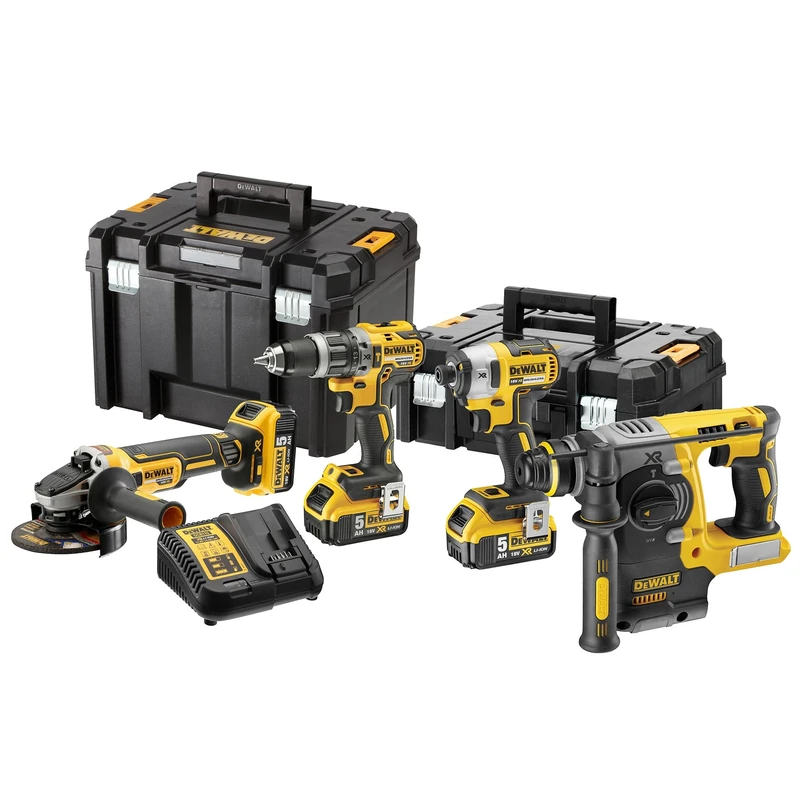 DEWALT 18V XR Brushless Kit, 3X 5Ah (4 pc.), DCK422P3T-QW