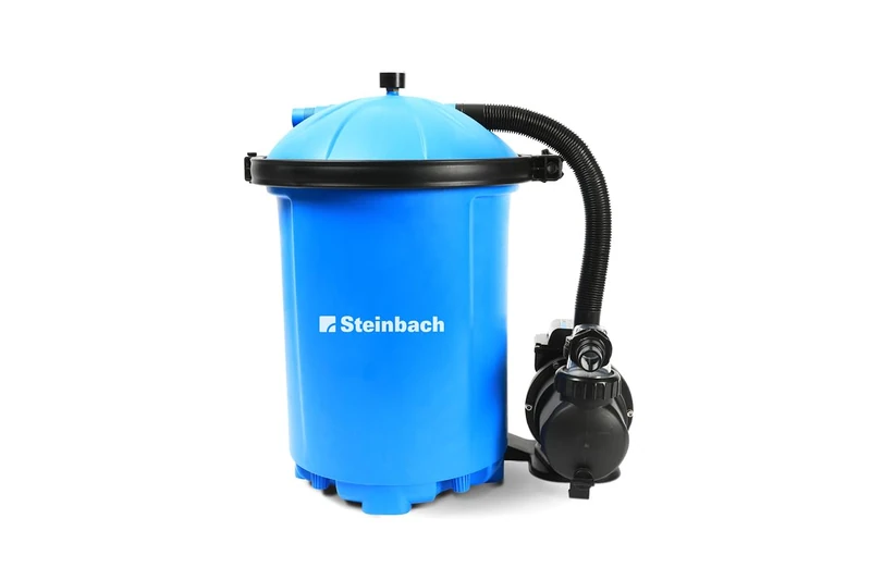 STEINBACH Active Balls 75 – 040120 Filter System – Self-Priming Pump for Pools up to 26,000 L – with Pre-Filter, Pressure Gauge and Integrated Timer – Includes 1150 g Filter Balls - Image 1