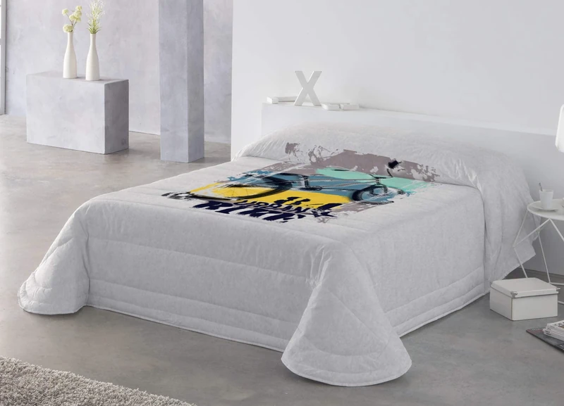 JVR Plain Cotton Bouti Bedspread for 180 cm Bed
