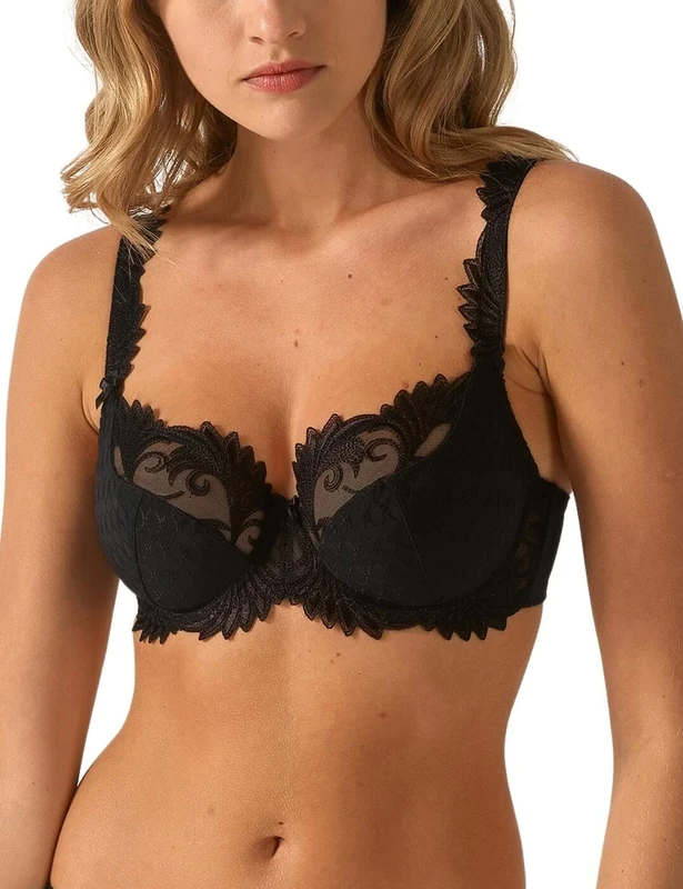 Empreinte Thalia Underwired Microfibre Low-Necked Bra (30E, Black)