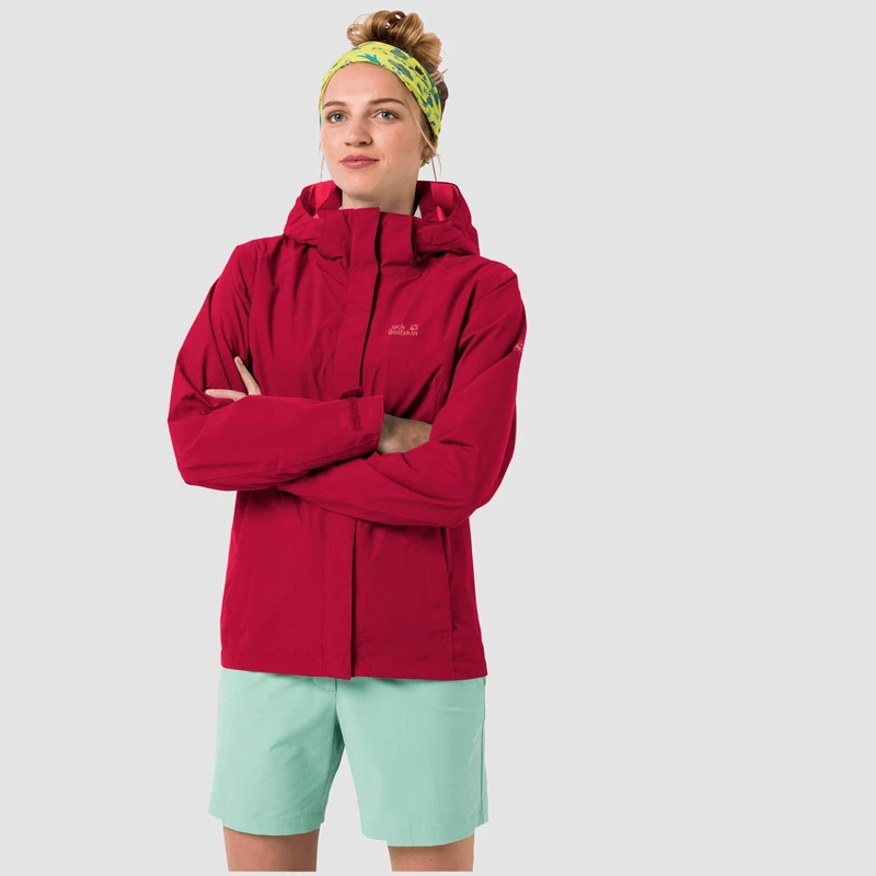Jack Wolfskin Seven Lakes Hardshell Jacket Women's Hardshell Jacket - Scarlet, XX-Large