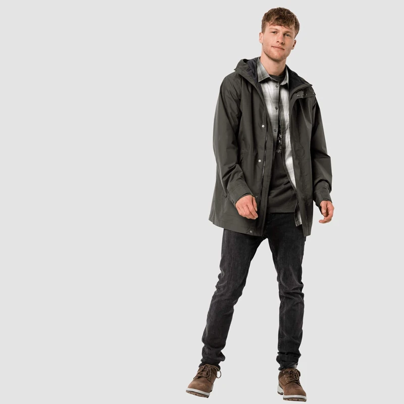 Jack Wolfskin Cape Point Jacket Men's Jacket - Dark Moss, XX-Large