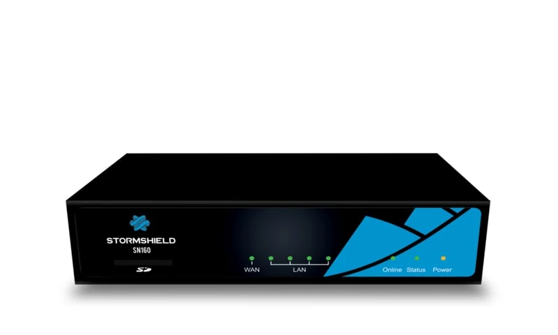 STORMSHIELD SN160 WiFi 6 Router - Black - 4 Ports - Dual Band 2.4/5 GHz - Compatible with PC, Tablet, Laptop