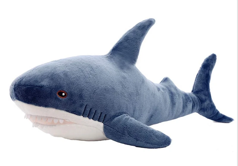 Annco Giant Cute Shark Stuffed Animal Toy, Soft Fluffy Shark Plush Pillow for Kids' Birthday Present