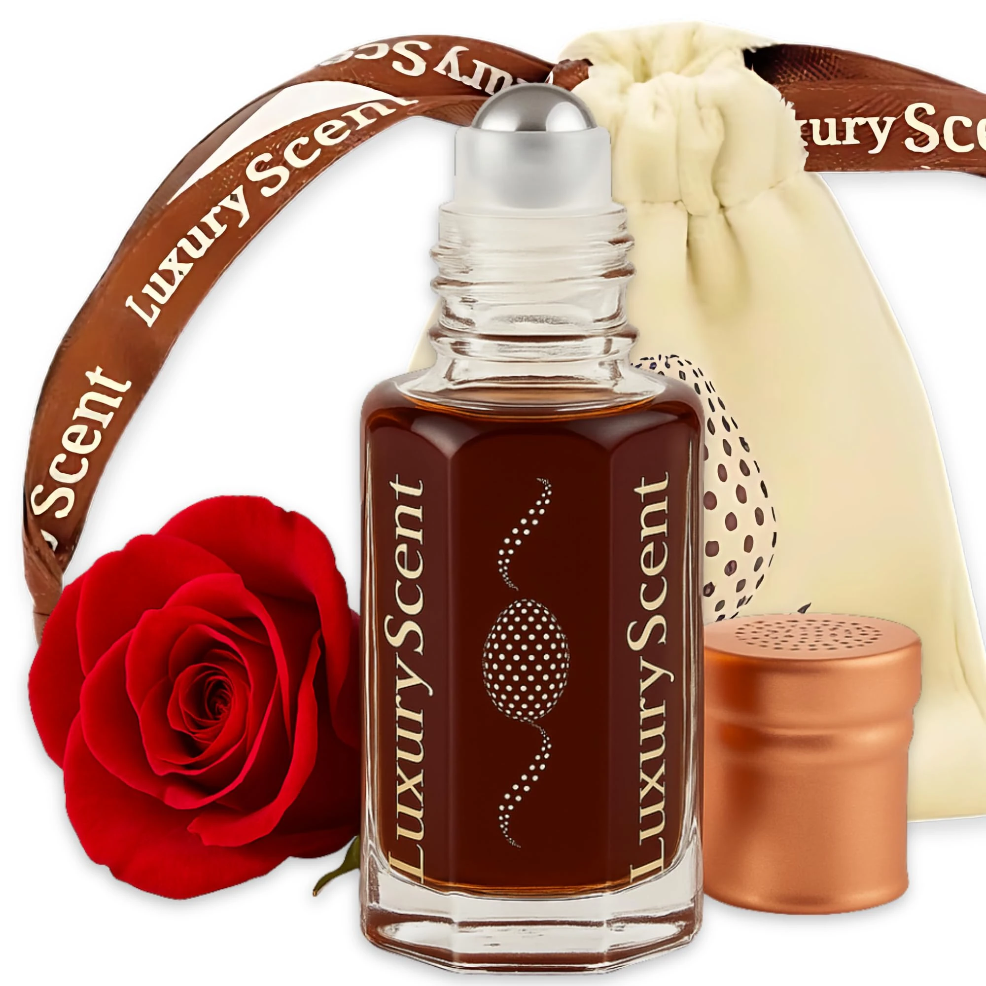 Perfume Oil Indian Rose 6ml Roll-On by Luxury Scent – Long Lasting Alcohol-Free Attar with Natural Floral Aroma, Premium Unisex Essential Oil Fragrance for Men & Women, Travel Size Gift Option