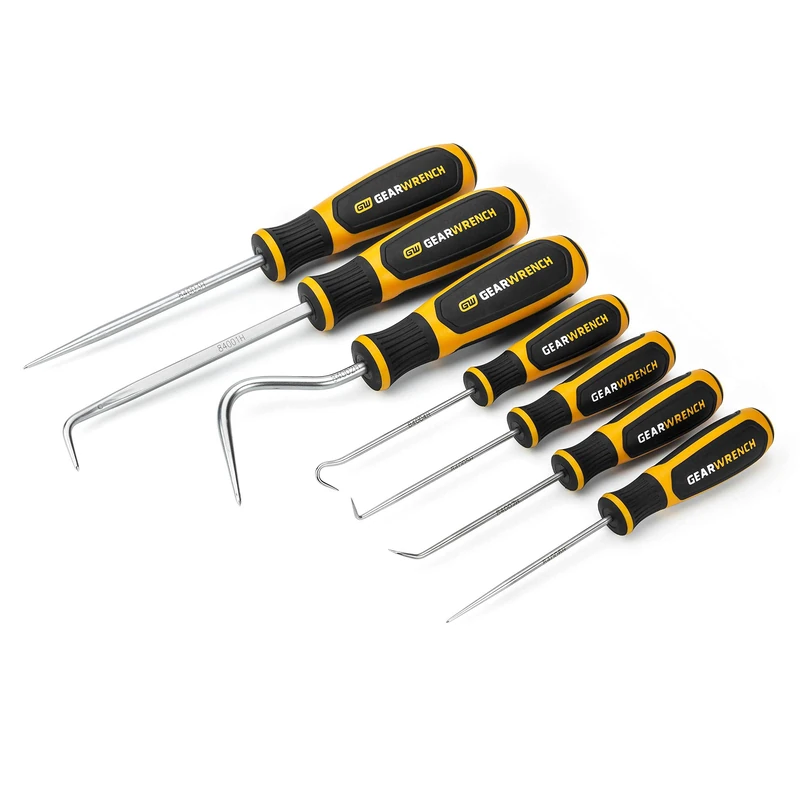GearWrench 84000H Hook & Pick Set, Polish Alloy Steel Blade, 7 Piece