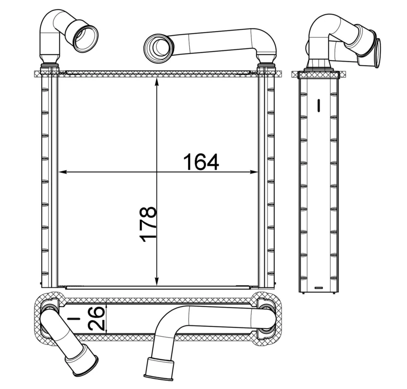 MAHLE AH 253 000S interior heat exchanger