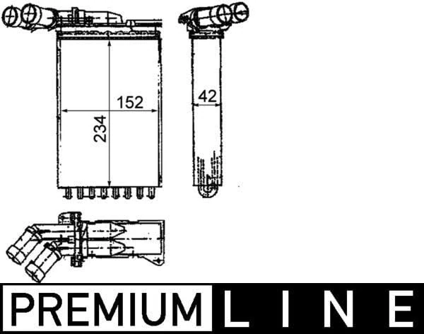 MAHLE AH 116 000P Indoor Heat Exchanger - Image 1