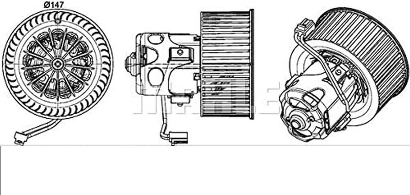 MAHLE AB 151 000P Interior Fan Suitable for BMW 5 (F10)