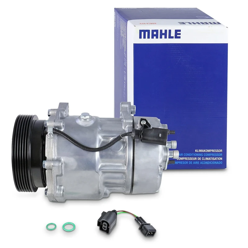 MAHLE ACP 191 000S Compressor Air Conditioning V-Ribbed Belt Pulley 119MMu.a. Suitable for VW Golf IV (1J1)