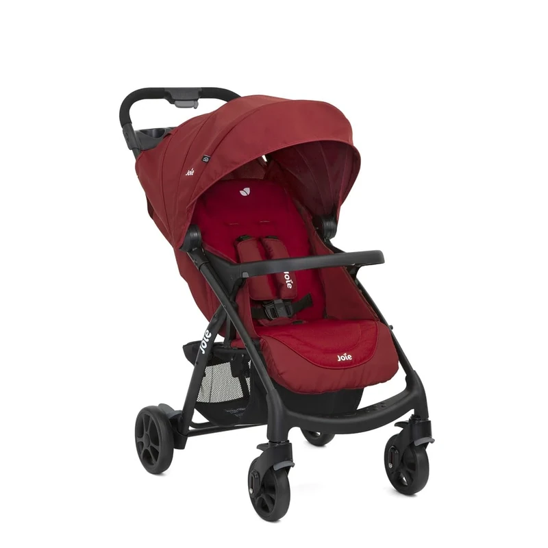 Joie Muze LX Fully Featured Lie-Flat Stroller with footmuff (Birth to Approx. 3 Years, 0-15kg) - Cranberry