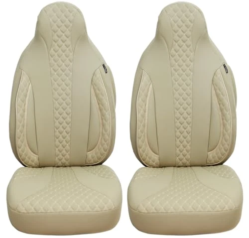 BREMER SITZBEZÜGE Measure Pilot Car Seat Covers Compatible with Lexus UX Driver & Passenger from 2018 / Car Seat Covers Protective Cover Set Car Seat Covers Pack of 2 in Beige