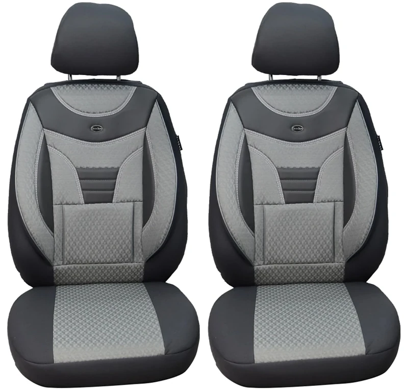 BREMER SITZBEZÜGE Dimensions Seat Covers for Car Seats Compatible with Lexus UX 2019 Driver and Passenger Protective Covers Seat Protector Seat Cover FB:908 (Grey/Black)