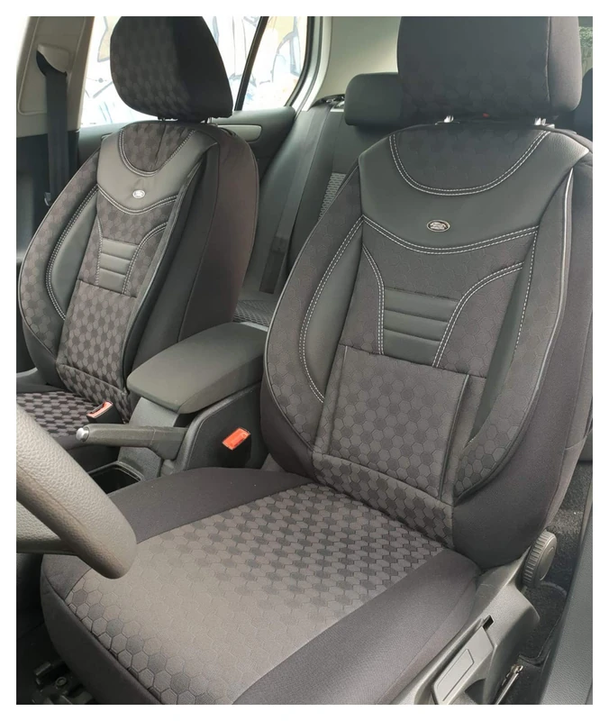 BREMER SITZBEZÜGE Custom Fit Seat Covers Compatible with Mazda 3 4th Gen Driver & Passenger from 2019 910 Black - Image 1
