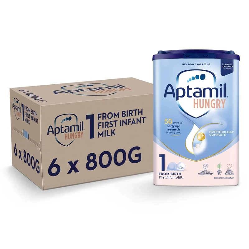 Aptamil Hungry First Infant Milk Formula 800 g (Pack of 6)