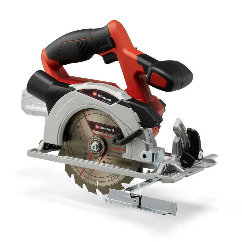 Einhell TE-CS 18/150 Li Power X-Change 18V Cordless Circular Saw | 150mm Rotary Wood Saw, Tool-Free Adjustment, LED, Dust Extraction | Solo Electric Saw - Battery and Charger Not Included