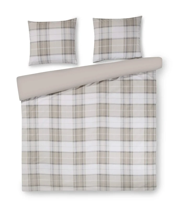 Papillon Portland Duvet Cover Sand, Cotton, 140 x 200/220 cm