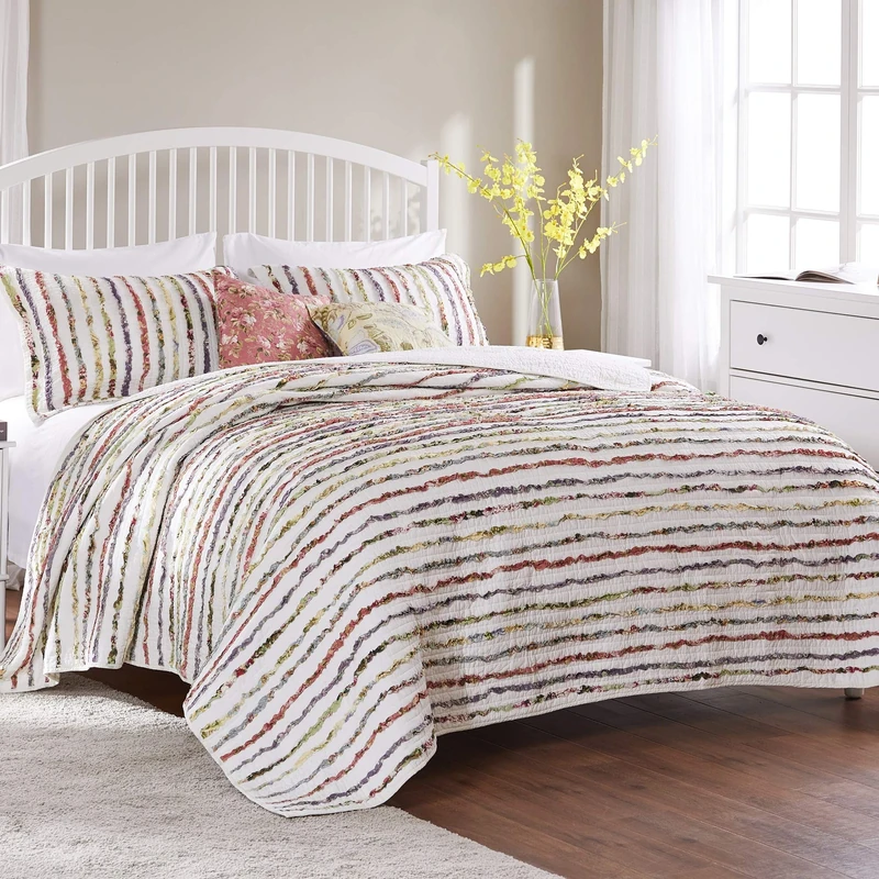 Greenland Home Bella Ruffled Quilt Set, King/California King (5 Piece)