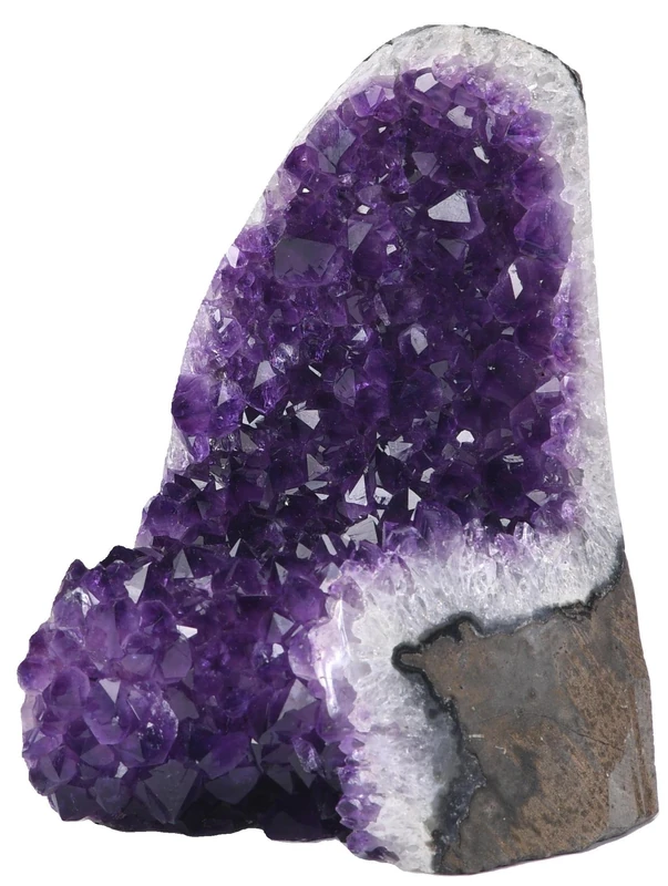 Extreme Rocks & Fossils Amethyst Cluster - .5 to 1 lb. Cluster with Polished Edges. Powerful, Deep Purple Crystals. Geode from Uruguay