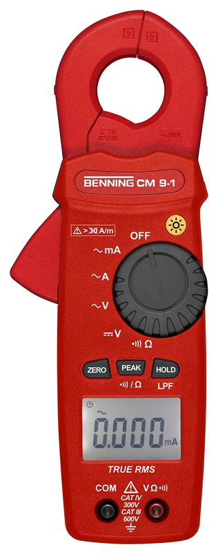 BENNING CM 9-1 Stromzange digital CAT IV 300V Anzeige (Counts): 6000