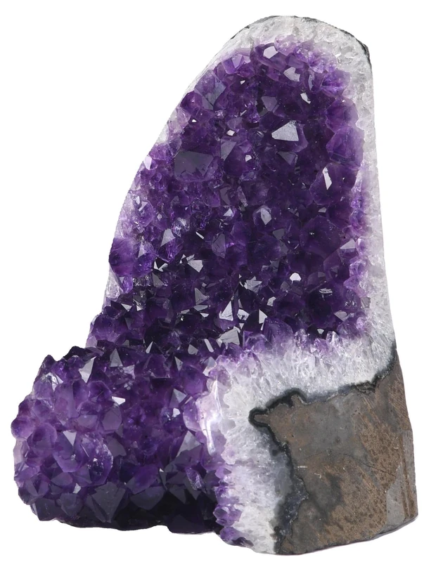Extreme Rocks & Fossils Natural Amethyst Cluster with Polished Edges [2 to 2.5 lb.] - Real Raw Geode Healing Crystal Rock from Uruguay - Deep Purple Decor - Free Velvet Pouch of Rose Quartz - Image 1