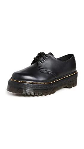 Dr. Martens Unisex 3 Eye Shoe Oxford, Black Polished Smooth, 6.5 UK