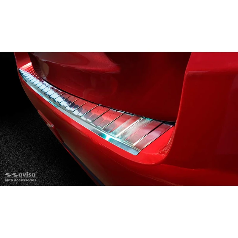 Avisa Stainless Steel Rear bumper protector compatible with Mitsubishi ASX Facelift 2019- 'Ribs'