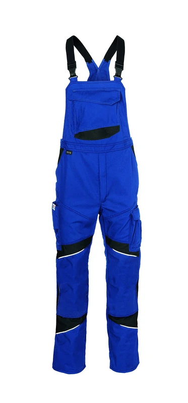 KÜBLER Workwear KÜBLER ACTIVIQ Cotton+ Work Dungarees Blue Size 114 Men's Reinforced Cotton Robust Work Dungarees