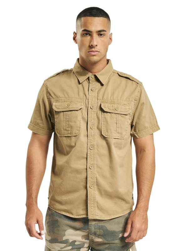 Brandit Vintage Shirt Short Sleeve, color: camel, size: 6XL