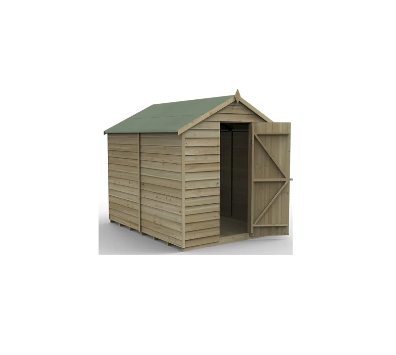 Forest Garden 4LIFE Apex Shed 4x6 - Single Door - No Windows