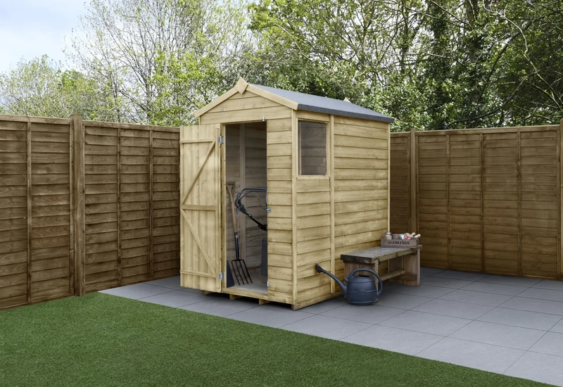 Forest Garden 4LIFE Apex Shed 4x6 - Single Door - 1 Window