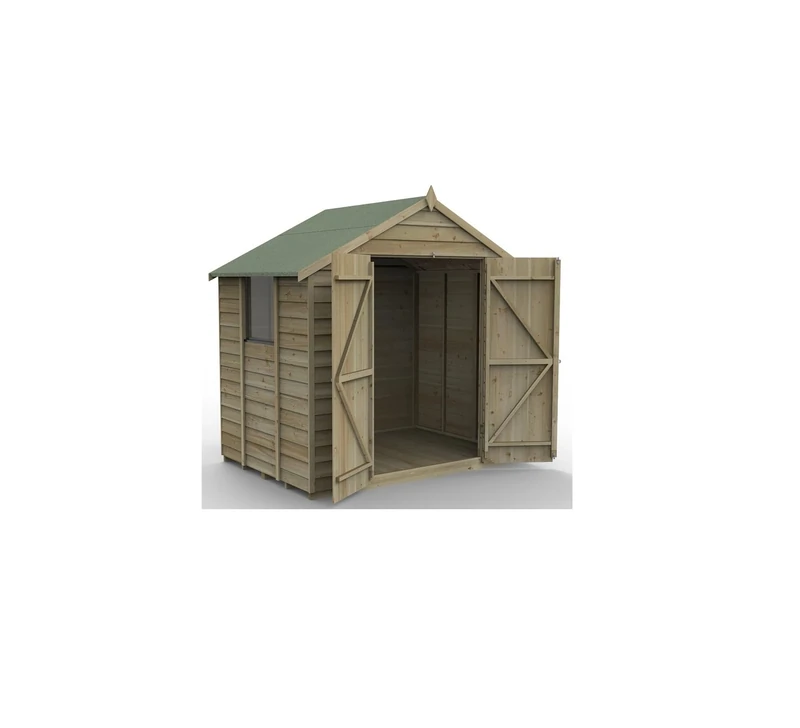 Forest Garden 4LIFE Apex Shed 7x5 - Double Door - 2 Window