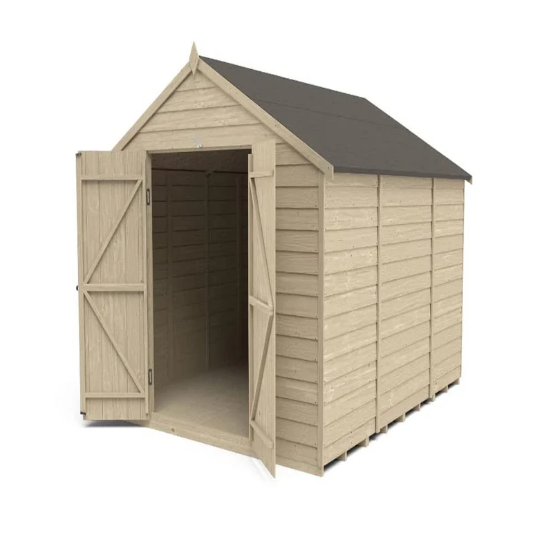 Forest Garden 4LIFE Apex Shed 8x10 - Double Door - No Window