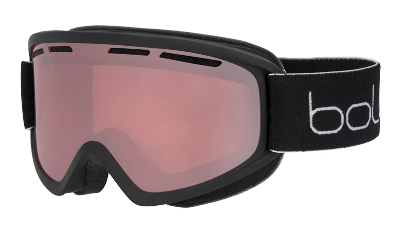 bollé - Freeze Plus, Black Matte, Vermillon Gun Cat 2, Medium, Snow Goggles, Unisex, Adult