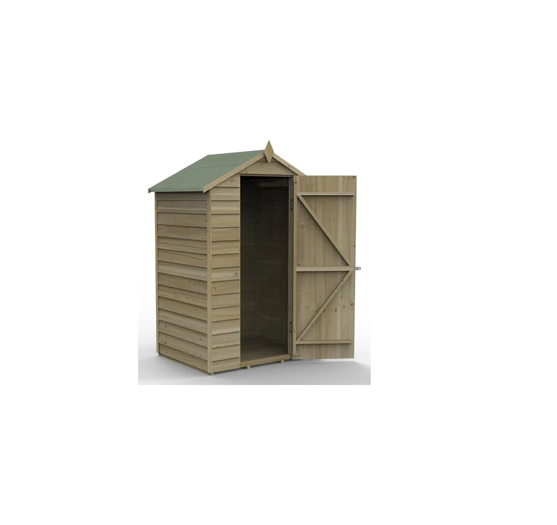 Forest Garden 4LIFE Apex Shed 4x3 - Single Door - No Windows