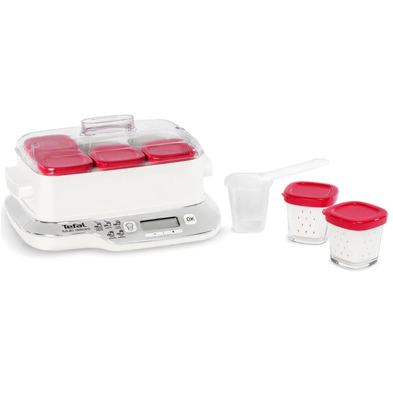 Tefal YG660132 Multidelices Express Yoghurt Maker, Steel, Red, White
