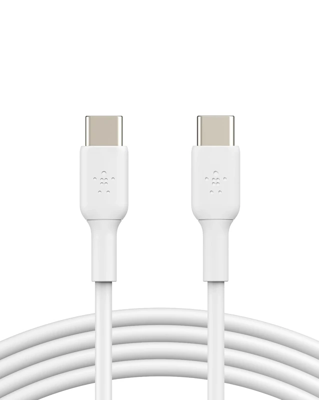 Belkin BoostCharge USB-C to USB-C fast charger cable, USB type C charger cable fast charging for iPhone 16, 15, Samsung Galaxy S24, S23, Pixel, iPad, MacBook, Nintendo Switch and more - 2m, White