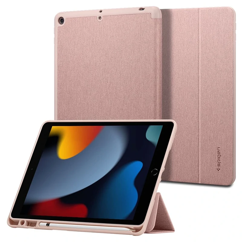Spigen Urban Fit Compatible with iPad 10.2 Inch Case with Auto Wake/Sleep Function With iPad 9th Generation (2021) / iPad 8th Generation (2020) / iPad 7th Generation (2019) - Rose Gold