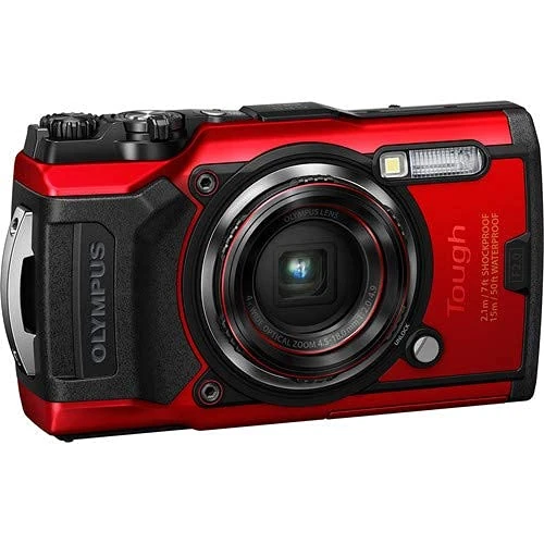 Olympus Tough TG-6 Waterproof Camera Bundle - Black and Red - Image 1